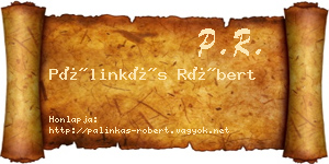 Pálinkás Róbert névjegykártya